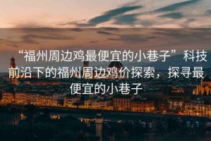 “福州周邊雞最便宜的小巷子”科技前沿下的福州周邊雞價(jià)探索，探尋最便宜的小巷子