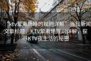 “ktv葷素場(chǎng)睡的規(guī)則詳解”當(dāng)日新聞文章標(biāo)題，KTV葷素場(chǎng)規(guī)則詳解，探尋KTV夜生活的秘密