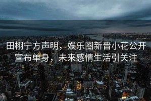 田栩?qū)幏铰暶?，娛樂圈新晉小花公開宣布單身，未來感情生活引關(guān)注