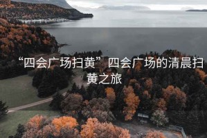 “四會廣場掃黃”四會廣場的清晨掃黃之旅
