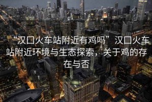 “漢囗火車站附近有雞嗎”漢囗火車站附近環(huán)境與生態(tài)探索，關(guān)于雞的存在與否