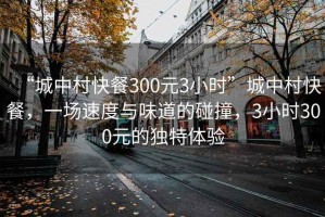“城中村快餐300元3小時(shí)”城中村快餐，一場速度與味道的碰撞，3小時(shí)300元的獨(dú)特體驗(yàn)