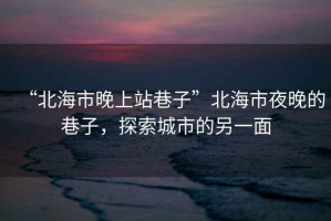 “北海市晚上站巷子”北海市夜晚的巷子，探索城市的另一面
