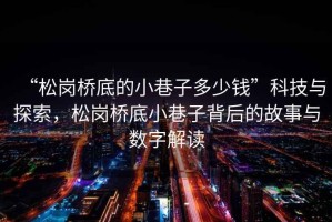 “松崗橋底的小巷子多少錢”科技與探索，松崗橋底小巷子背后的故事與數(shù)字解讀