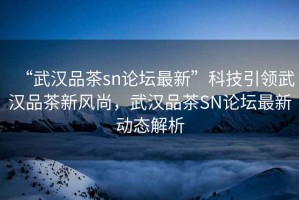 “武漢品茶sn論壇最新”科技引領(lǐng)武漢品茶新風(fēng)尚，武漢品茶SN論壇最新動態(tài)解析