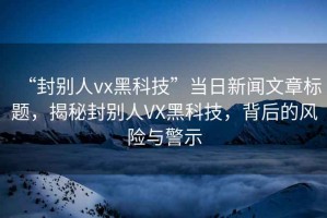 “封別人vx黑科技”當(dāng)日新聞文章標(biāo)題，揭秘封別人VX黑科技，背后的風(fēng)險與警示