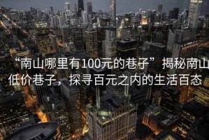 “南山哪里有100元的巷子”揭秘南山低價(jià)巷子，探尋百元之內(nèi)的生活百態(tài)