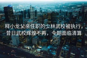 釋小龍父親任職的少林武校被執(zhí)行，昔日武校輝煌不再，今朝面臨清算