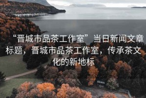 “晉城市品茶工作室”當(dāng)日新聞文章標(biāo)題，晉城市品茶工作室，傳承茶文化的新地標(biāo)