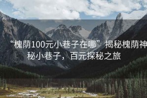 “槐蔭100元小巷子在哪”揭秘槐蔭神秘小巷子，百元探秘之旅