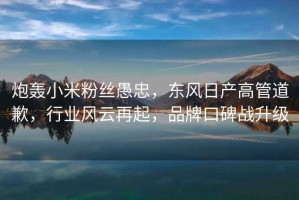 炮轟小米粉絲愚忠，東風(fēng)日產(chǎn)高管道歉，行業(yè)風(fēng)云再起，品牌口碑戰(zhàn)升級(jí)