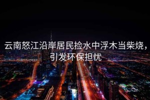 云南怒江沿岸居民撿水中浮木當(dāng)柴燒，引發(fā)環(huán)保擔(dān)憂