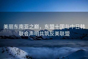 美麗東南亞之巔，東盟十國與中日韓聯(lián)合聲明共筑反美聯(lián)盟
