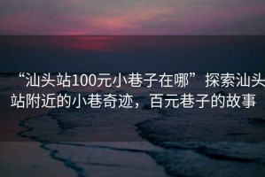 “汕頭站100元小巷子在哪”探索汕頭站附近的小巷奇跡，百元巷子的故事