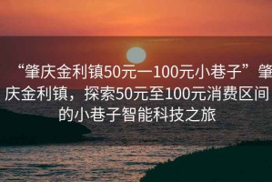 “肇慶金利鎮(zhèn)50元一100元小巷子”肇慶金利鎮(zhèn)，探索50元至100元消費(fèi)區(qū)間的小巷子智能科技之旅