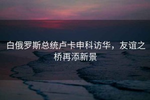 白俄羅斯總統(tǒng)盧卡申科訪華，友誼之橋再添新景