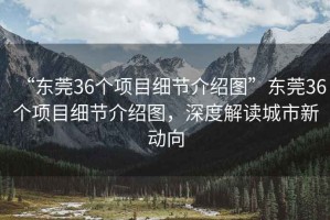 “東莞36個(gè)項(xiàng)目細(xì)節(jié)介紹圖”東莞36個(gè)項(xiàng)目細(xì)節(jié)介紹圖，深度解讀城市新動(dòng)向