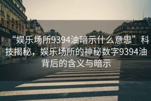 “娛樂場所9394油暗示什么意思”科技揭秘，娛樂場所的神秘數(shù)字9394油背后的含義與暗示