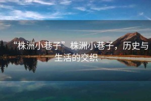 “株洲小巷子”株洲小巷子，歷史與生活的交織