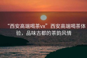 “西安高端喝茶vx”西安高端喝茶體驗，品味古都的茶韻風情
