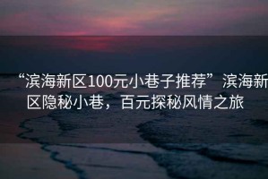 “濱海新區(qū)100元小巷子推薦”濱海新區(qū)隱秘小巷，百元探秘風(fēng)情之旅