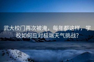 武大校門再次被淹，每年都這樣，學(xué)校如何應(yīng)對極端天氣挑戰(zhàn)？