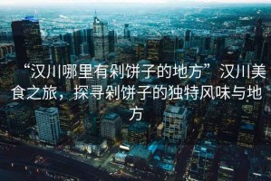 “漢川哪里有剁餅子的地方”漢川美食之旅，探尋剁餅子的獨(dú)特風(fēng)味與地方