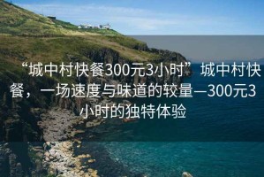 “城中村快餐300元3小時”城中村快餐，一場速度與味道的較量—300元3小時的獨特體驗