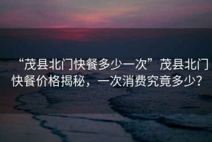 “茂縣北門快餐多少一次”茂縣北門快餐價(jià)格揭秘，一次消費(fèi)究竟多少？