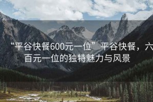 “平谷快餐600元一位”平谷快餐，六百元一位的獨(dú)特魅力與風(fēng)景