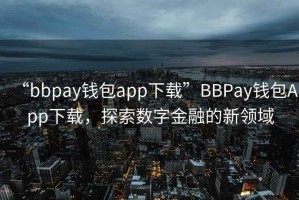 “bbpay錢(qián)包app下載”BBPay錢(qián)包App下載，探索數(shù)字金融的新領(lǐng)域