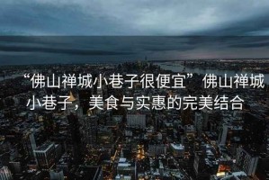 “佛山禪城小巷子很便宜”佛山禪城小巷子，美食與實(shí)惠的完美結(jié)合
