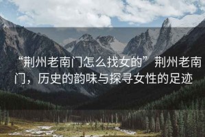 “荊州老南門怎么找女的”荊州老南門，歷史的韻味與探尋女性的足跡
