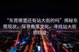 “東莞哪里還有站大街的嗎”揭秘東莞現(xiàn)狀，探尋角落文化，尋找站大街的蹤跡
