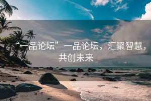 “一品論壇”一品論壇，匯聚智慧，共創(chuàng)未來