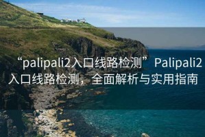 “palipali2入口線路檢測”Palipali2入口線路檢測，全面解析與實(shí)用指南