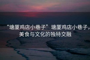 “塘廈雞店小巷子”塘廈雞店小巷子，美食與文化的獨特交融