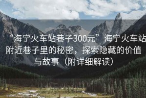 “海寧火車站巷子300元”海寧火車站附近巷子里的秘密，探索隱藏的價(jià)值與故事（附詳細(xì)解讀）