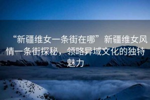 “新疆維女一條街在哪”新疆維女風(fēng)情一條街探秘，領(lǐng)略異域文化的獨特魅力