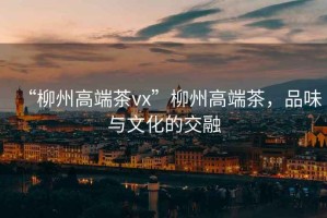 “柳州高端茶vx”柳州高端茶，品味與文化的交融