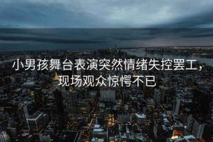 小男孩舞臺表演突然情緒失控罷工，現(xiàn)場觀眾驚愕不已