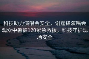 科技助力演唱會(huì)安全，謝霆鋒演唱會(huì)觀眾中暑被120緊急救援，科技守護(hù)現(xiàn)場(chǎng)安全
