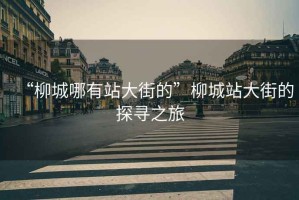 “柳城哪有站大街的”柳城站大街的探尋之旅