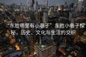 “東勝哪里有小巷子”東勝小巷子探秘，歷史、文化與生活的交織
