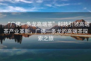 “廣佛一條龍高端茶”科技引領(lǐng)高端茶產(chǎn)業(yè)革新，廣佛一條龍的高端茶探索之旅