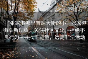 “張家港哪里有站大街的小”張家港街頭新現(xiàn)象，關(guān)注社區(qū)文化，拒絕不良行為—尋找正能量，遠(yuǎn)離非法活動(dòng)