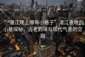 “湛江晚上哪有小巷子”湛江夜晚的小巷探秘，古老韻味與現(xiàn)代氣息的交融