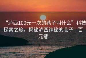 “瀘西100元一次的巷子叫什么”科技探索之旅，揭秘瀘西神秘的巷子—百元巷