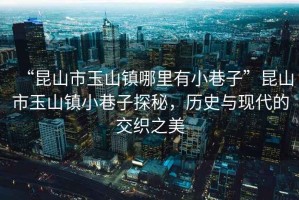 “昆山市玉山鎮(zhèn)哪里有小巷子”昆山市玉山鎮(zhèn)小巷子探秘，歷史與現(xiàn)代的交織之美