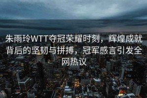 朱雨玲WTT奪冠榮耀時刻，輝煌成就背后的堅韌與拼搏，冠軍感言引發(fā)全網(wǎng)熱議